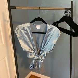 never worn silky crop top